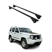 Barres de toit Transversales pour Jeep Cherokee 2008-2013 Fer Noir