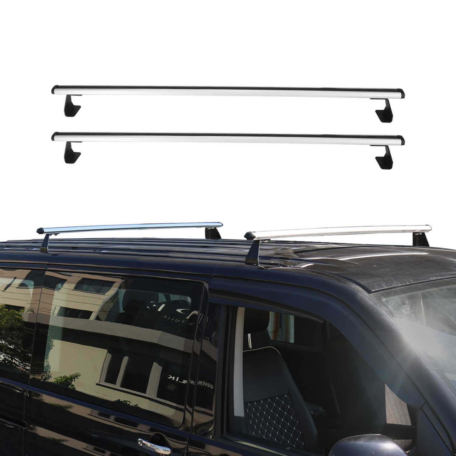 Barres De Toit Transversales Pour Honda CR-V V 2020-2022 Facelift Gris Aluminium
