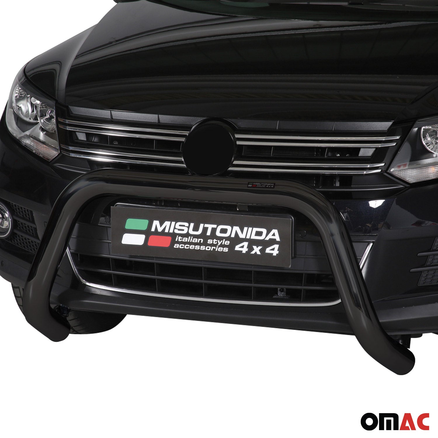 Pare-buffle Avant pour VW Tiguan 2011-2016 FL 76mm en Acier Noir