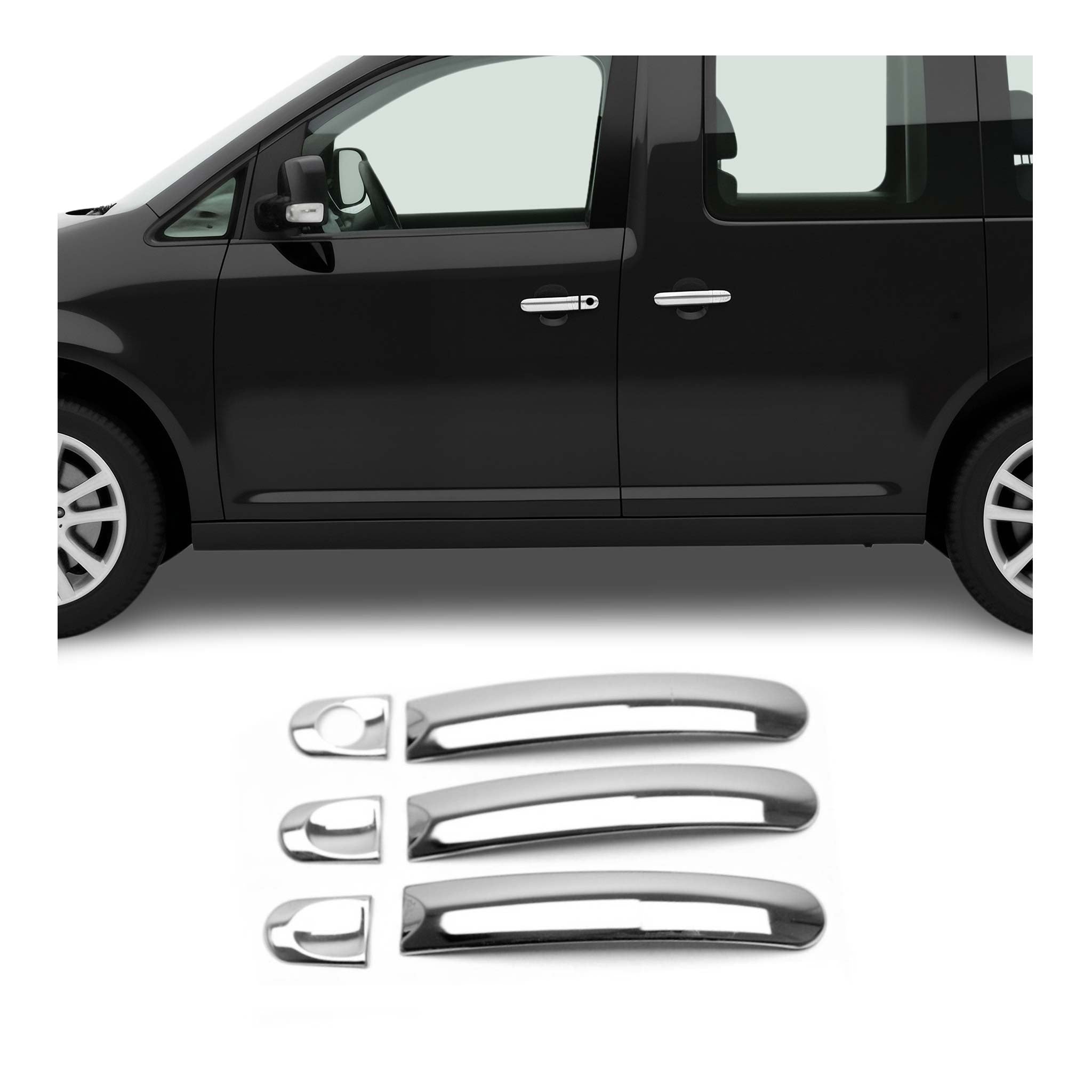 Poignée de porte latérale pour VW T6 T6.1 Transporter 2015-2024 H1 3Portes Acier