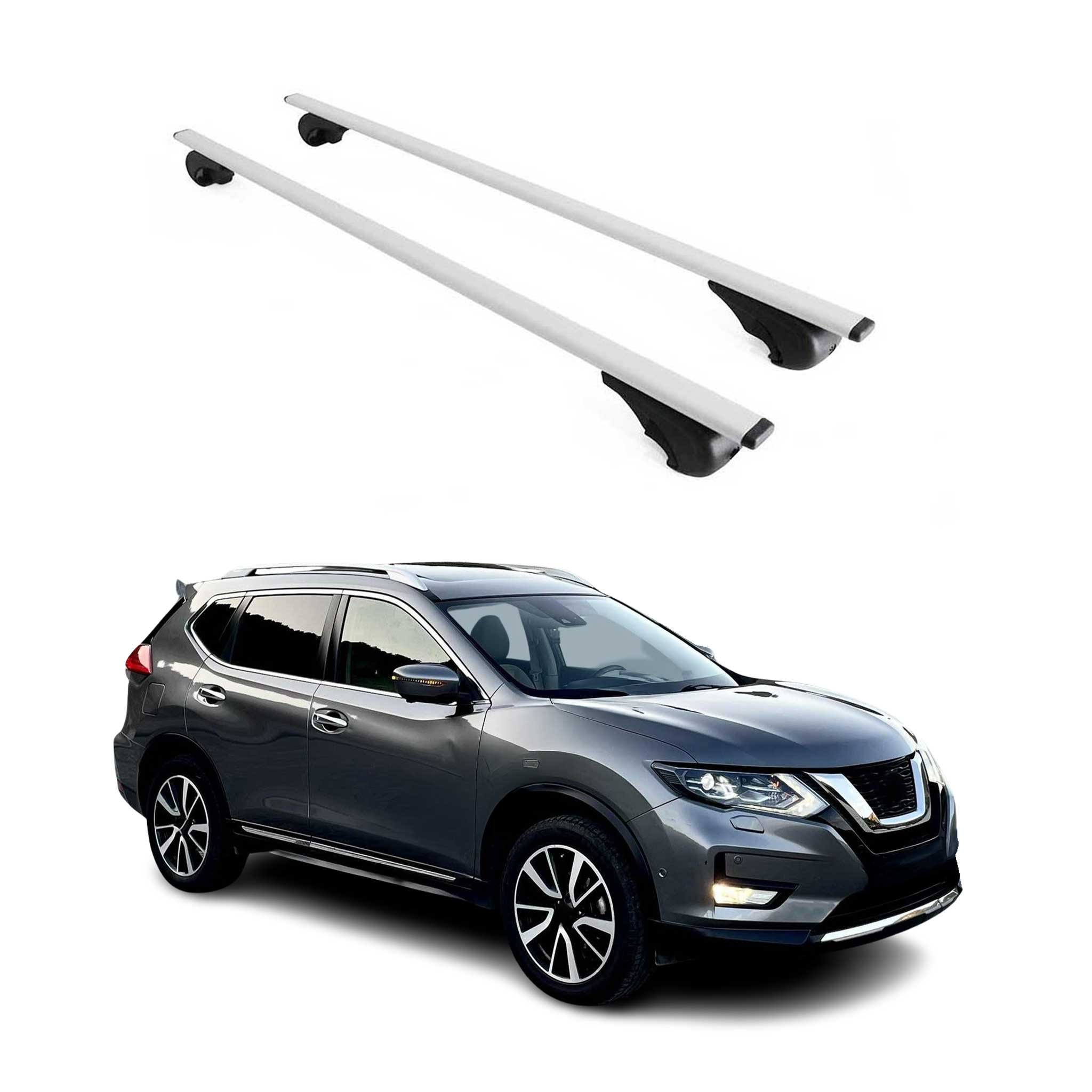 Barres de toit Transversales pour Nissan X-Trail 2014-2021 Fer Argent