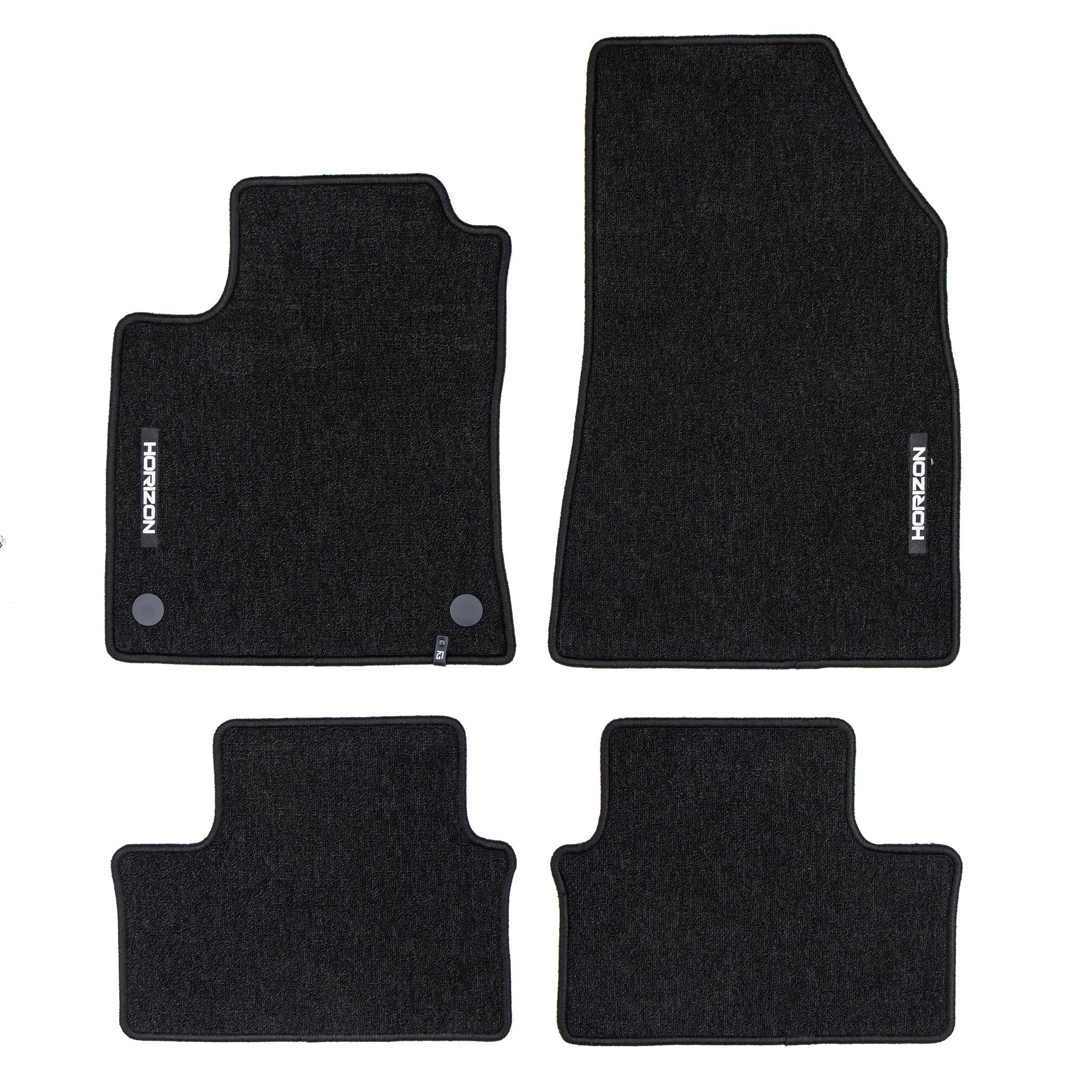 Tapis de Sol de Voiture pour Renault Clio E-Tech V 2019-2025 Velours Noir 4Pcs