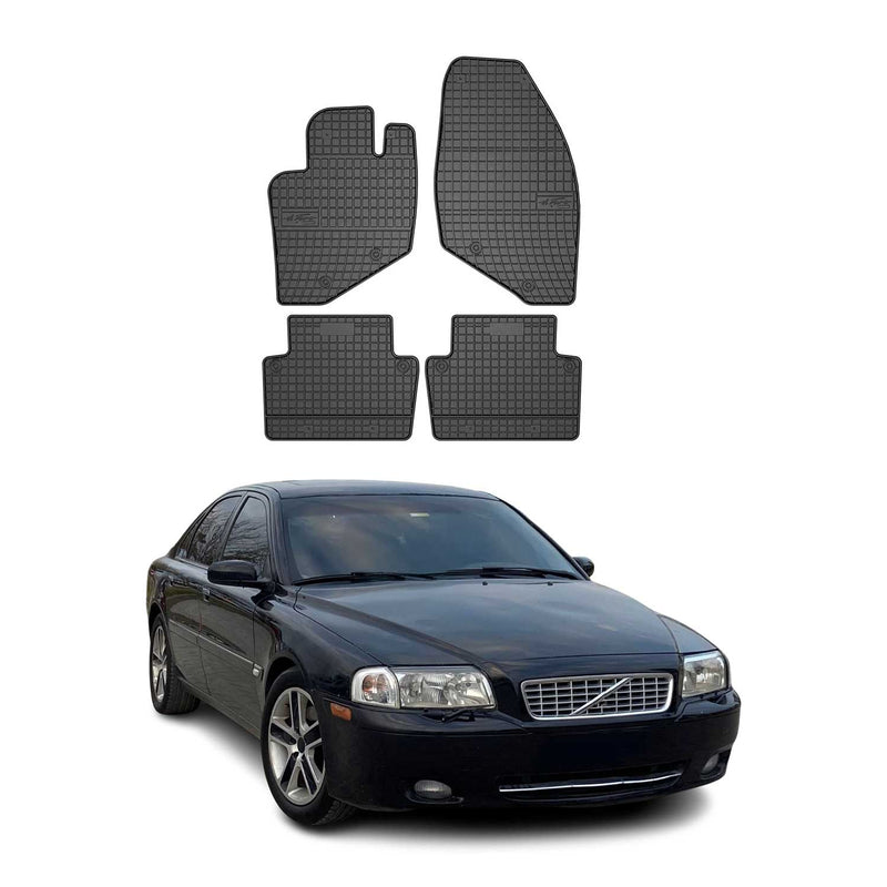 Tapis de Sol pour Volvo S80 I 1998-2006 OMAC Noir Caoutchouc