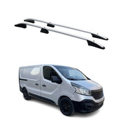 Barres de toit longitudinales pour Renault Trafic 2014-2024 L1 Aluminium Gris