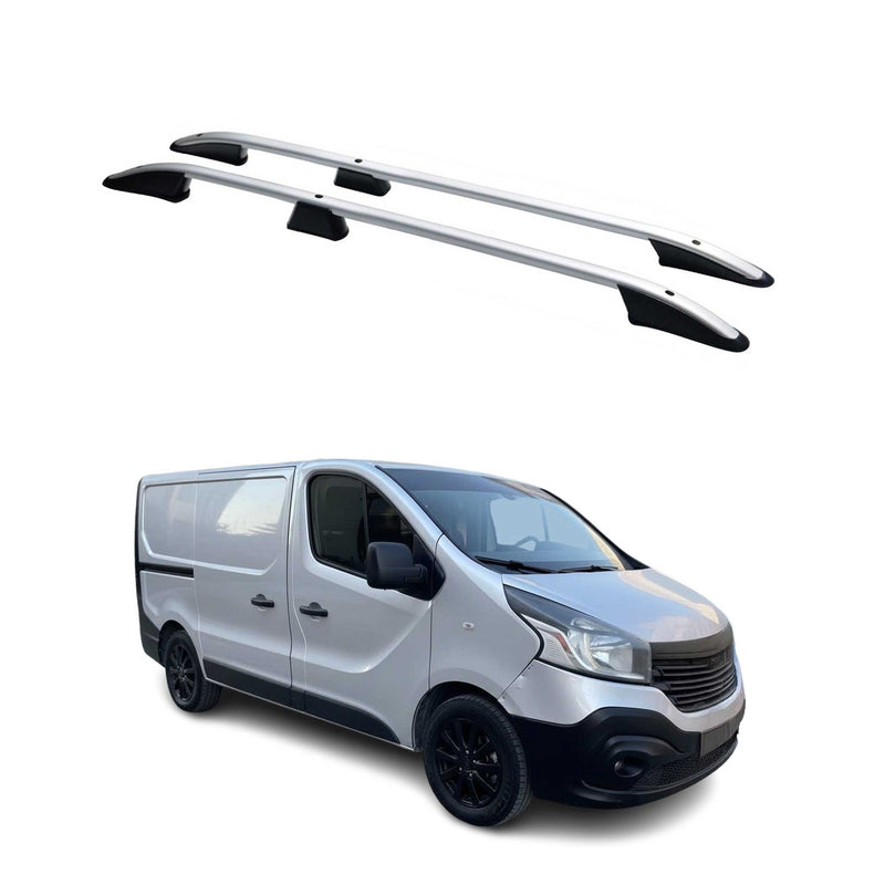 Barres de toit longitudinales pour Renault Trafic 2014-2024 L1 Aluminium Gris