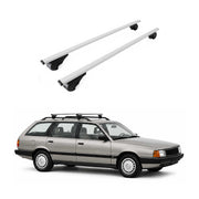 Barres de toit Transversales pour Audi 100 Avant 1983-1991 Fer Gris 2Pcs
