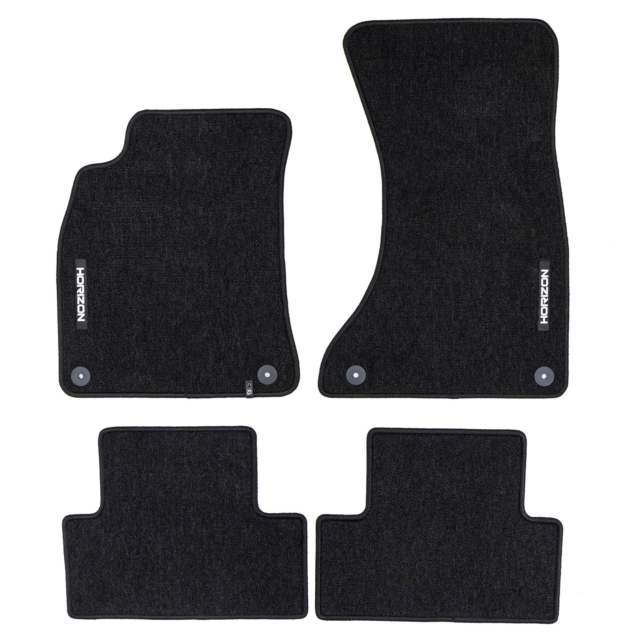 Tapis de Sol de Voiture pour Audi A5 Sportback 8T 2009-2016 Velours Noir 4Pcs