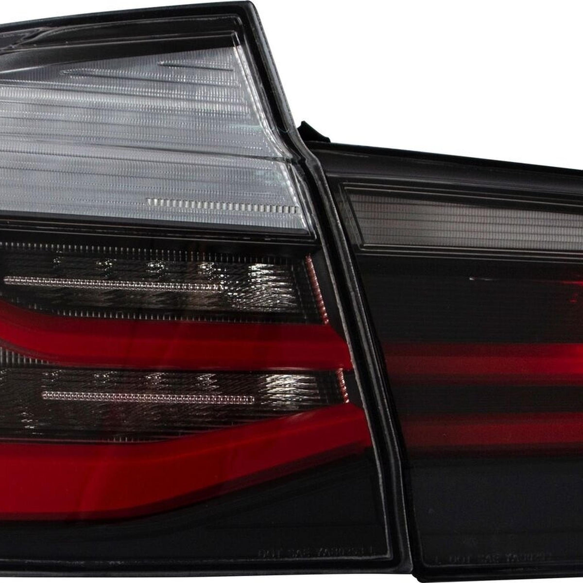 JOM LED Lightbar Feux Arrière pour BMW F30 Berline 2011-2019 Rouge Foncé Fumé