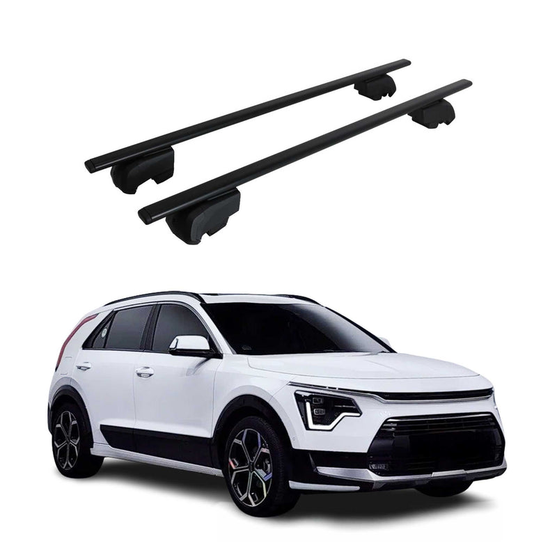 Barres de toit Transversales Pour VW Touareg 2018-2023 ABE Fer Noir 2x