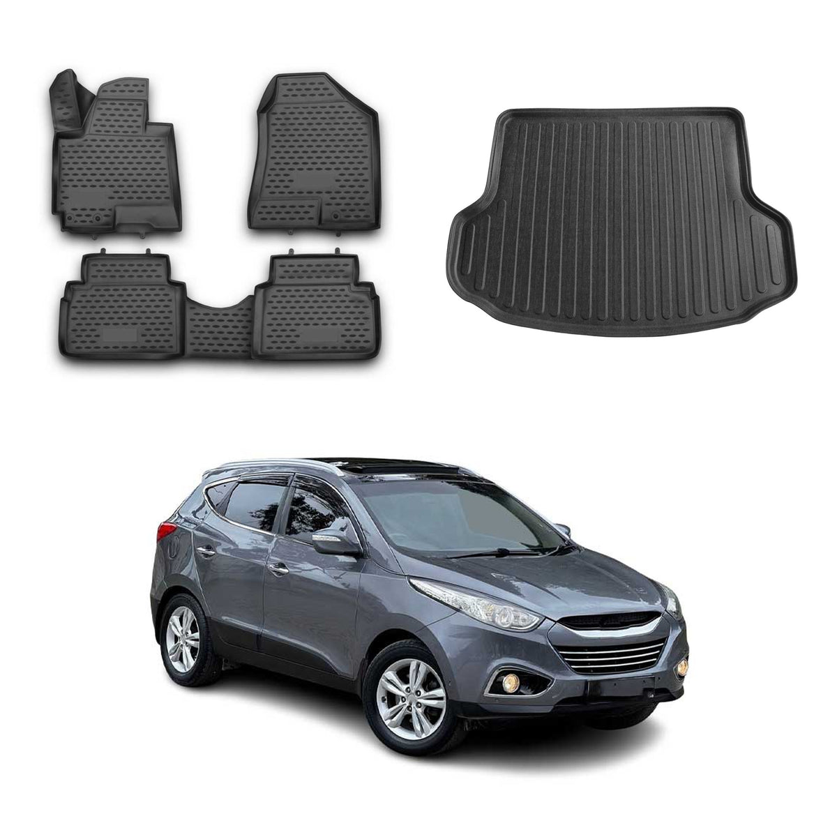 OMAC Kit Tapis de Sol et Coffre pour Hyundai ix35 2010-2015