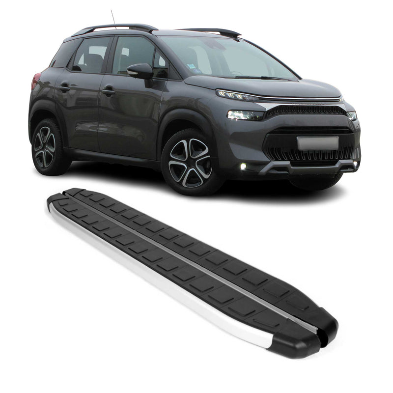 Marchepieds Latéraux pour Citroen C3 Aircross C4 Cactus Noir 2x