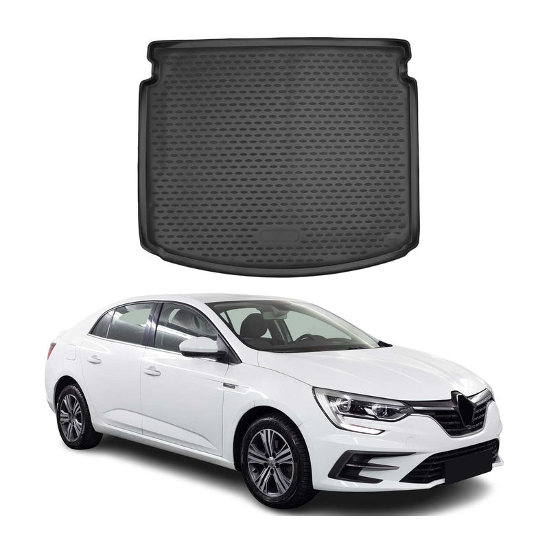 OMAC Tapis de coffre pour Renault Megane Grandtour 2016-2025  en caoutchouc Noir