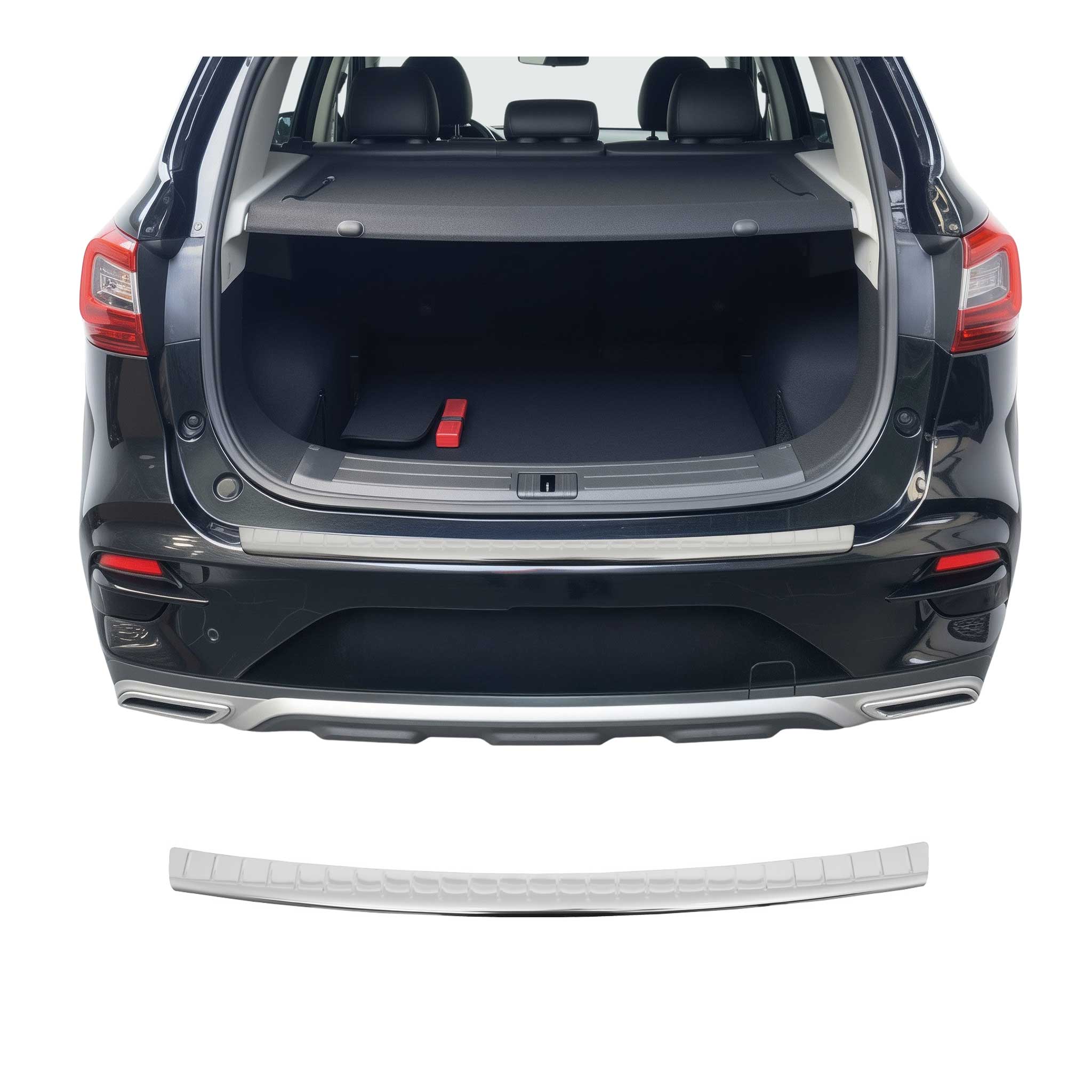 Protection de seuil arrière pour MG ZS SUV 2018-2024 en acier inoxydable