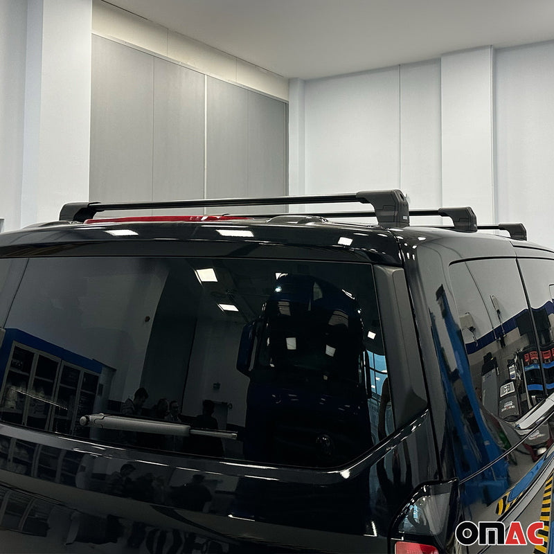 Barres De Toit Transversales pour Ford Transit Tourneo Custom 2023-25 Noir 3Pcs