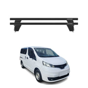 Menabo Barres de toit Transversales pour Nissan NV200 2009-2025 Noir ABE 2x