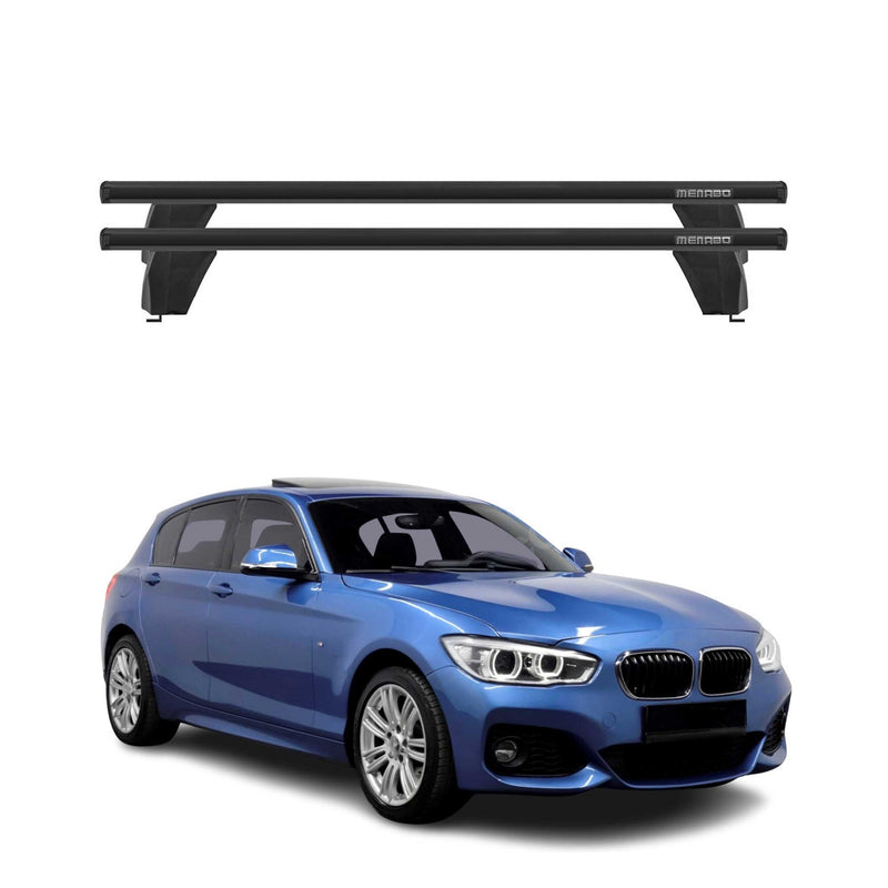 Menabo Barres de toit transversales pour BMW Série 1 F20 F21 2012-2019 Noir
