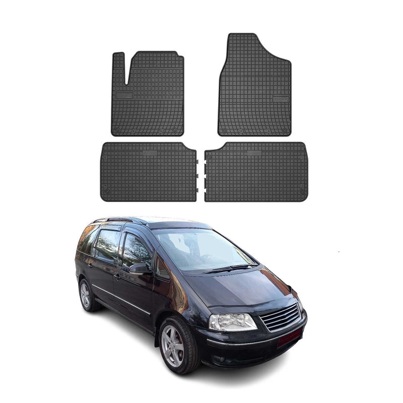 Tapis de Sol pour VW Sharan 1995-2010 OMAC Noir Caoutchouc 4x