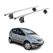 Barres de toit transversales Alu pour Mercedes Classe A W168 1997-2004 Gris 2Pcs