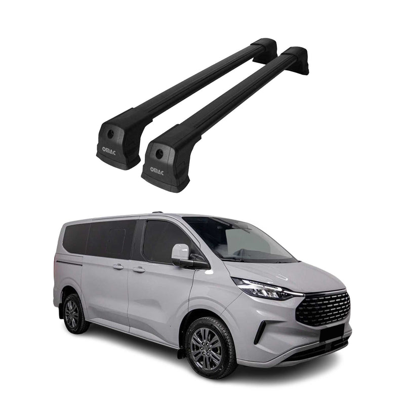 Barres de toit Elegance pour Volkswagen T7 2024-2025 ABE Noir Alu 2 pièces