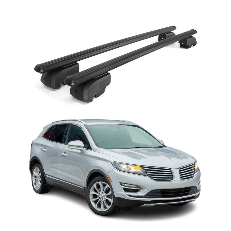 Barres de toit Transversales pour Lincoln MKC 2015-2019 ABE Aluminium Noir