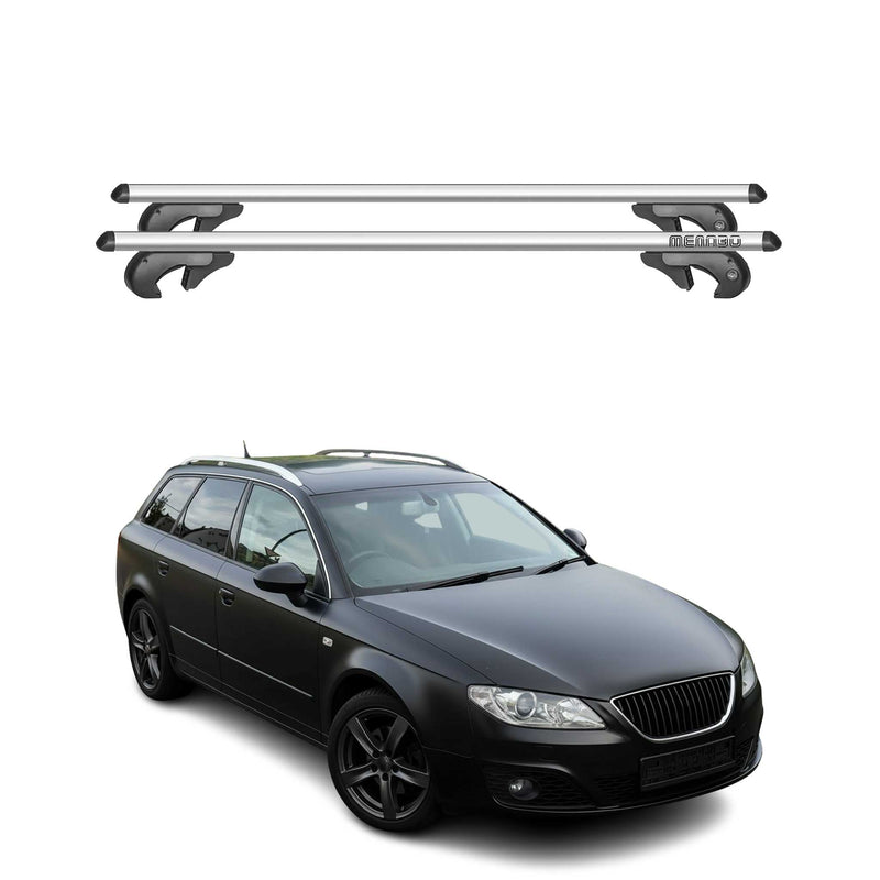 Barres de toit transversales pour Seat Exeo ST 2009-2013 90kg Alu Gris 2tlg