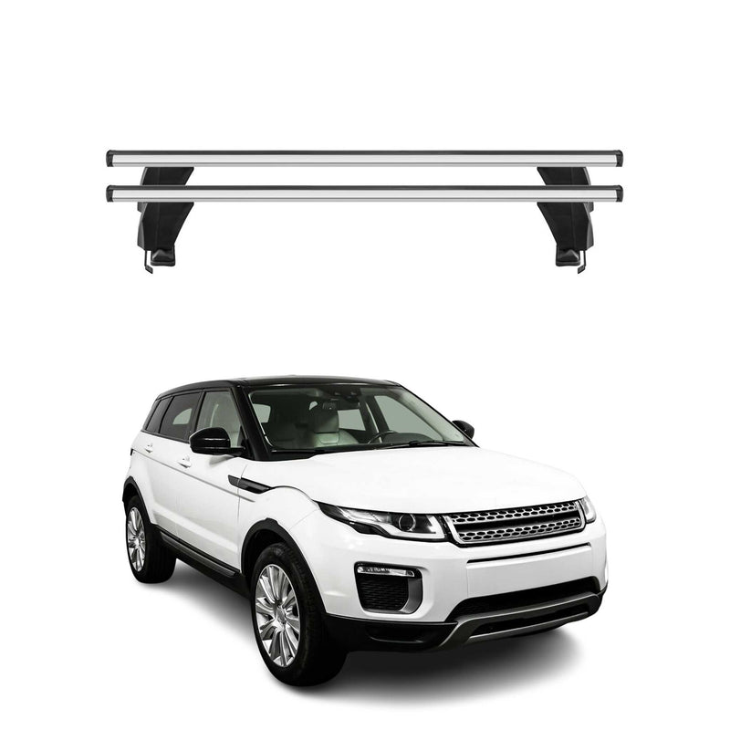 Barres de toit Transversales pour Land Rover Range Rover Evoque 2011-2018 Gris
