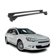 Barres de toit Transversales pour Citroen C5 2008-2017 Break Aluminium Noir