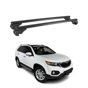 Barres de toit Transversales pour Kia Sorento 2009-2015 Aluminium Noir