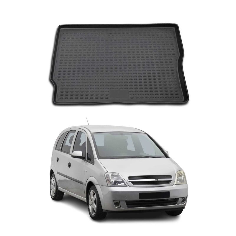 Tapis de Coffre pour Opel Meriva A 2003-2010 TPE Noir