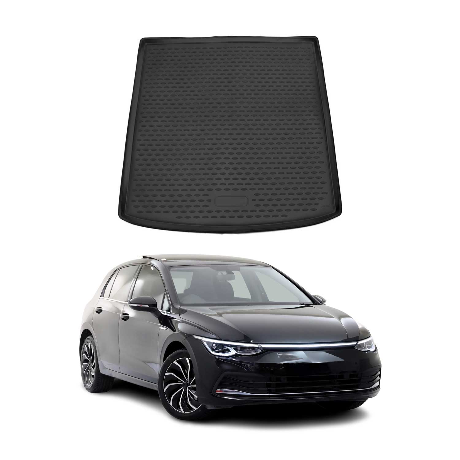 Tapis De Coffre pour VW Golf 8 Break 2019-2026 TPE Noir