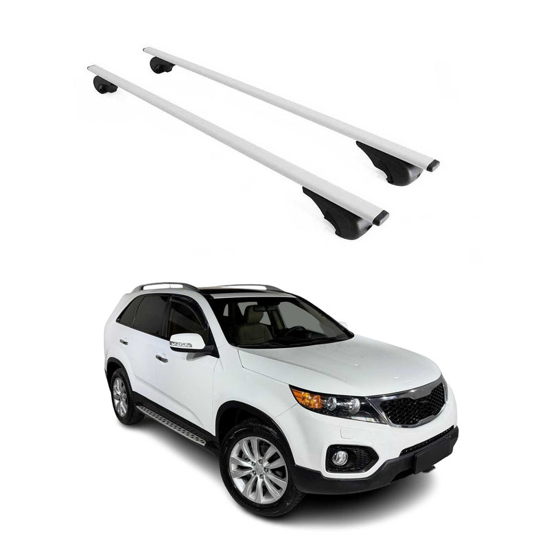 Barres de toit Transversales pour Kia Sorento 2009-2015 Fer Argent