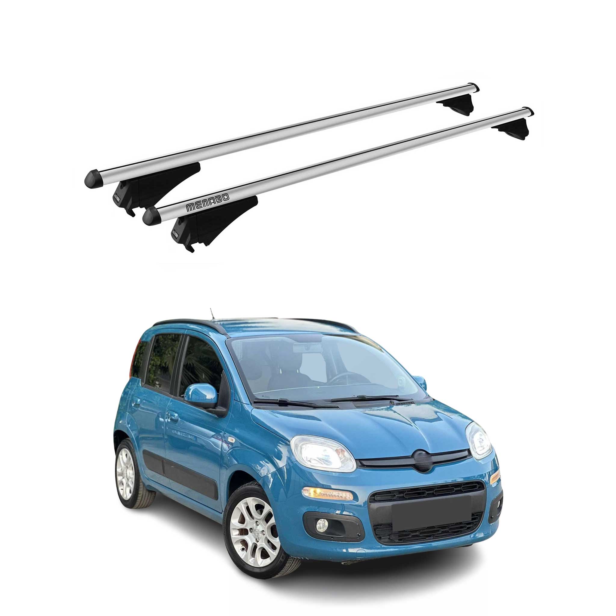 Tiger Barres de toit transversales pour Fiat Panda 319 2012-26 Aluminium Gris 2x