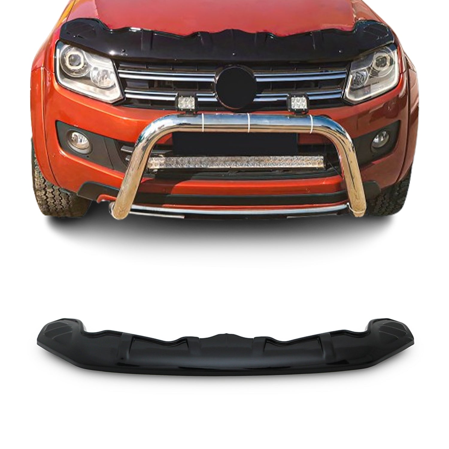 Deflecteurs d'air capot de voiture pour VW Amarok 2010-2020 Noir en ABS