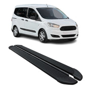 Marchepieds Latéraux pour Ford Transit Tourneo Courier 2014-2022 L1 Alu Noir 2x
