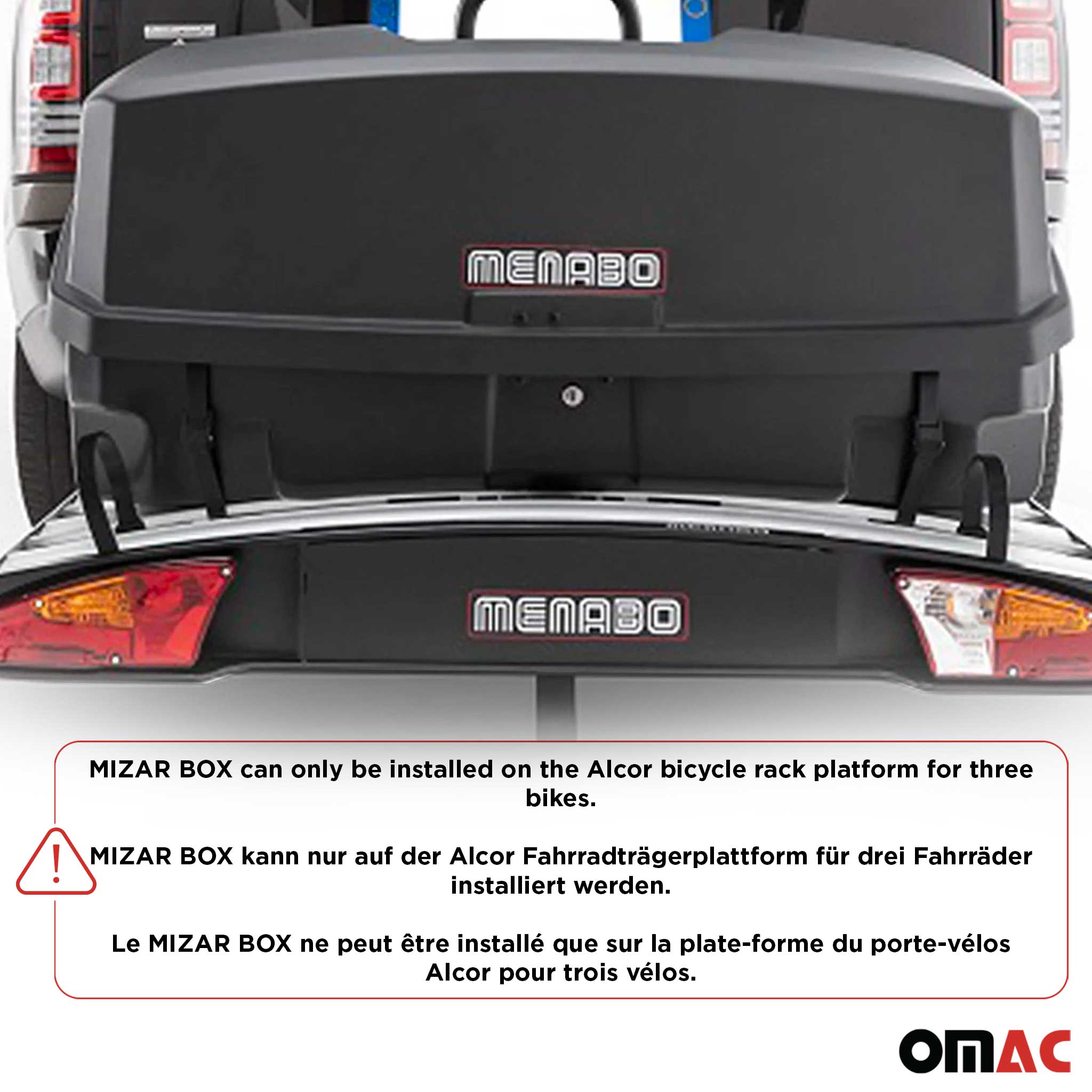 Menabo Mizar Coffre sur Attelage 300L exlusivement pour Alcor 3 et Alcor 4