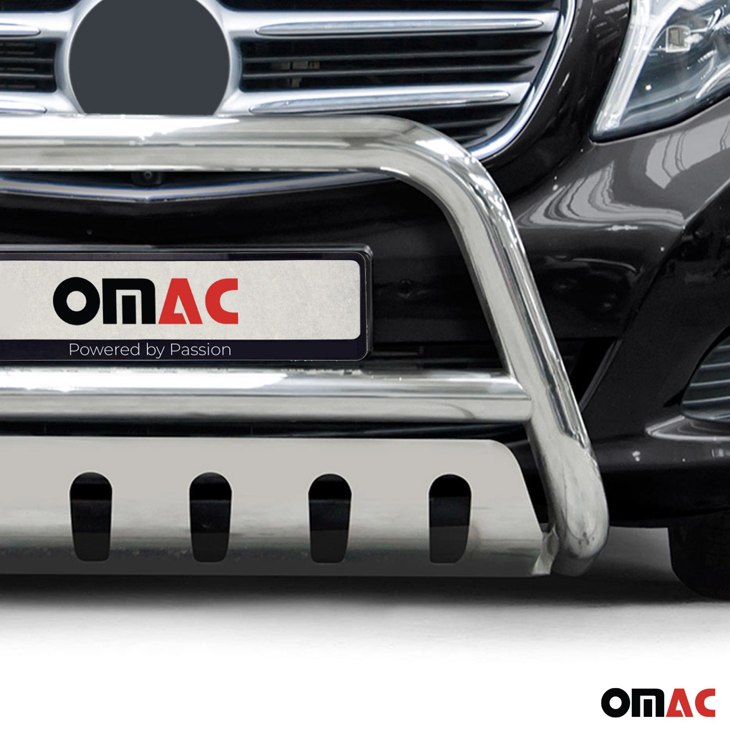 Pare-Buffle Avant Pour Mercedes Classe V 2014-2019 Argent Acier Inoxy
