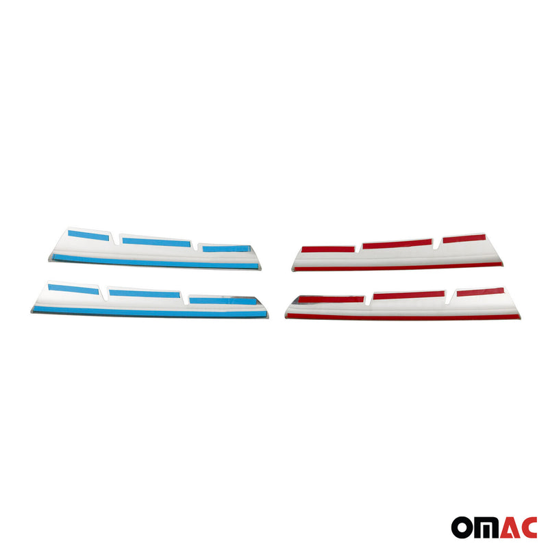 Grille de Calendre pour Renault Megane 2006-2010 4 PCS Acier Inox Chromé