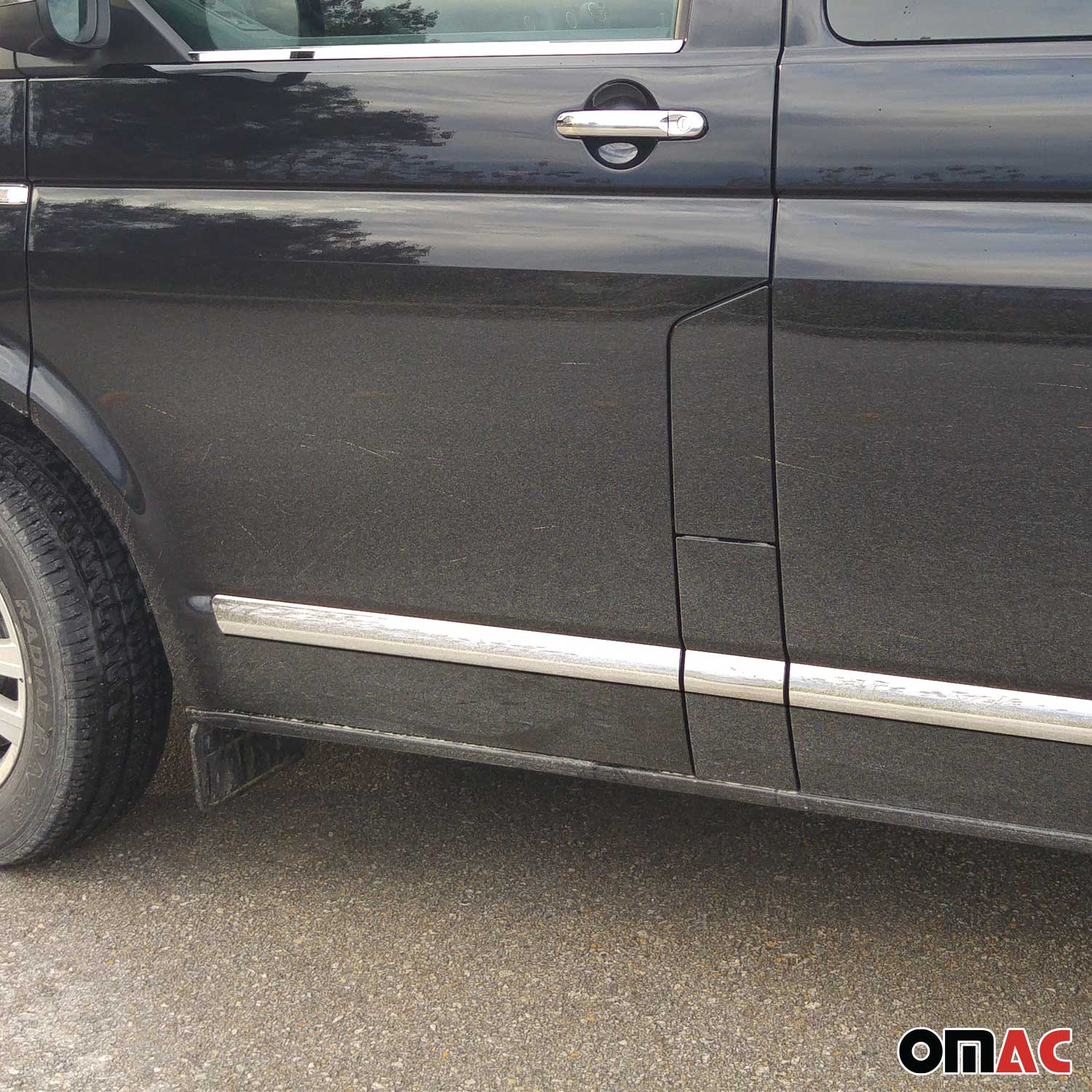 Baguettes de porte pour VW T6 T6.1 Transporter tout 2015-2024 L2 long chrome