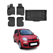 Kit Tapis de Sol et Coffre pour Fiat Panda 2011-2022 TPE Noir