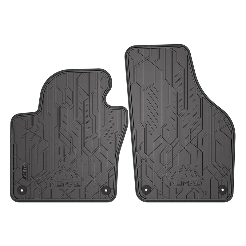 Tapis de Sol de Voiture pour VW Tiguan I 2007-2016 Caoutchouc Noir-Gris 2Pcs