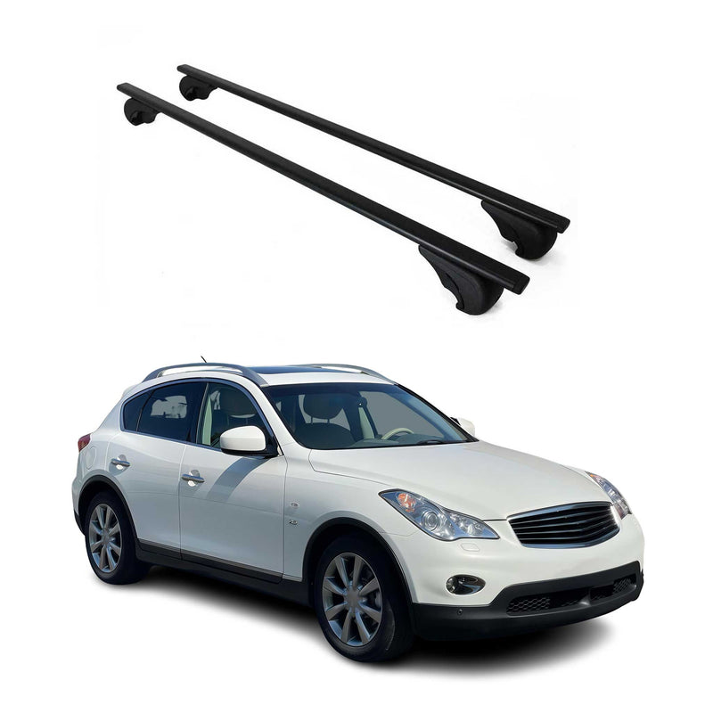 Barres de toit Transversales pour Infiniti QX50 2013-2024 Fer Noir