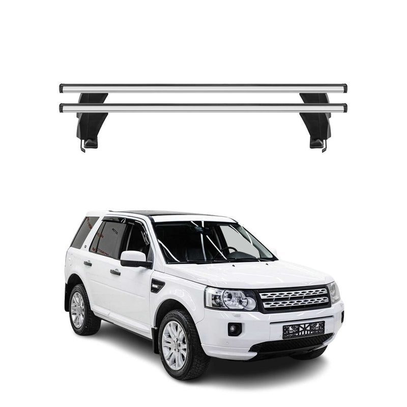 Barres de toit Transversales pour Land Rover Freelander II 2007-2015 Gris 2x