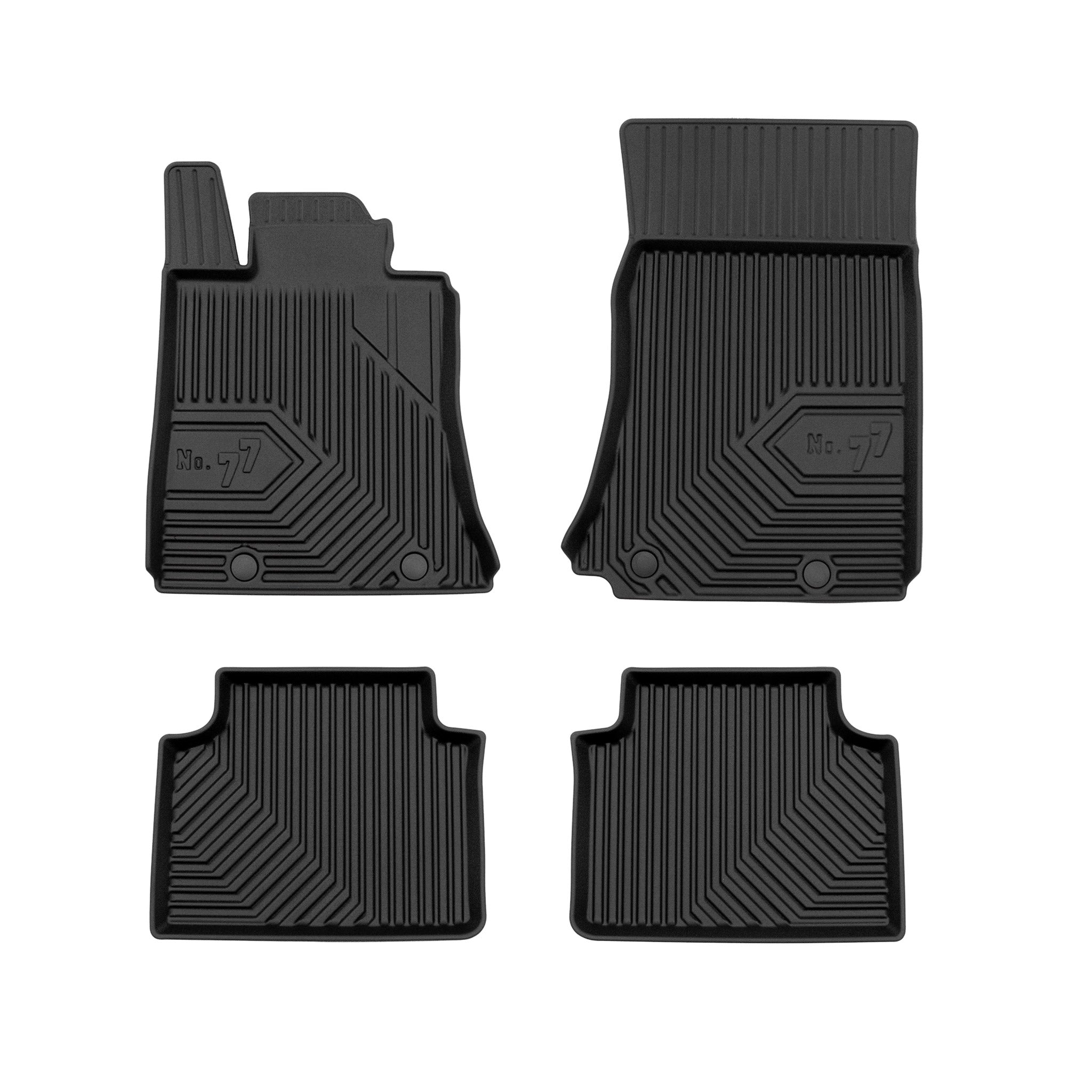 Tapis de Sol de Voiture No.77 pour Alfa Romeo Giulia 2015-2026 RWD TPE Noir 4Pcs