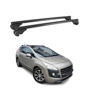 Barres de toit Transversales pour Peugeot 3008 2009-2016 Aluminium Noir