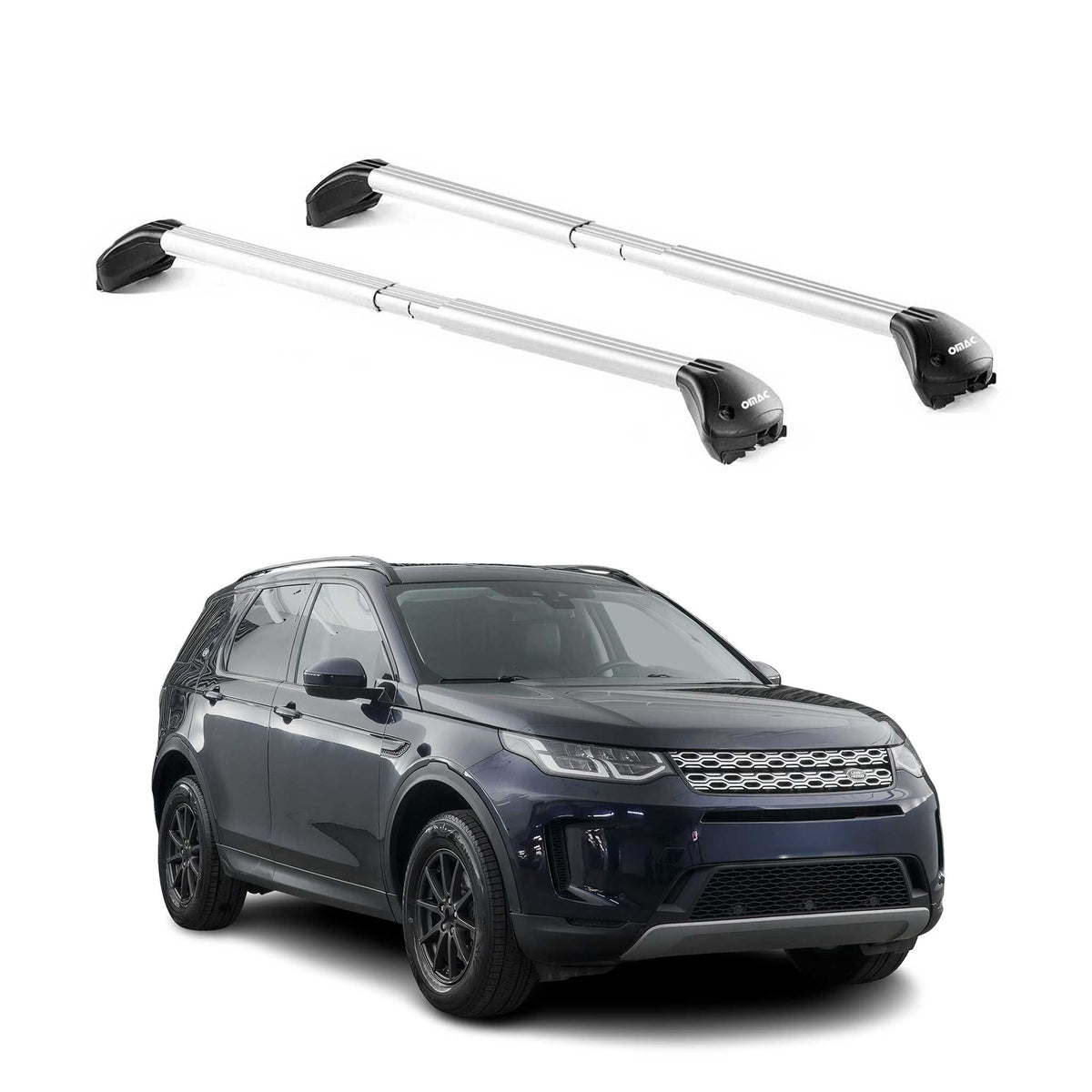 Barres de toit pour Land Rover Discovery Sport 2015-2026 Gris Argenté 2x ABE
