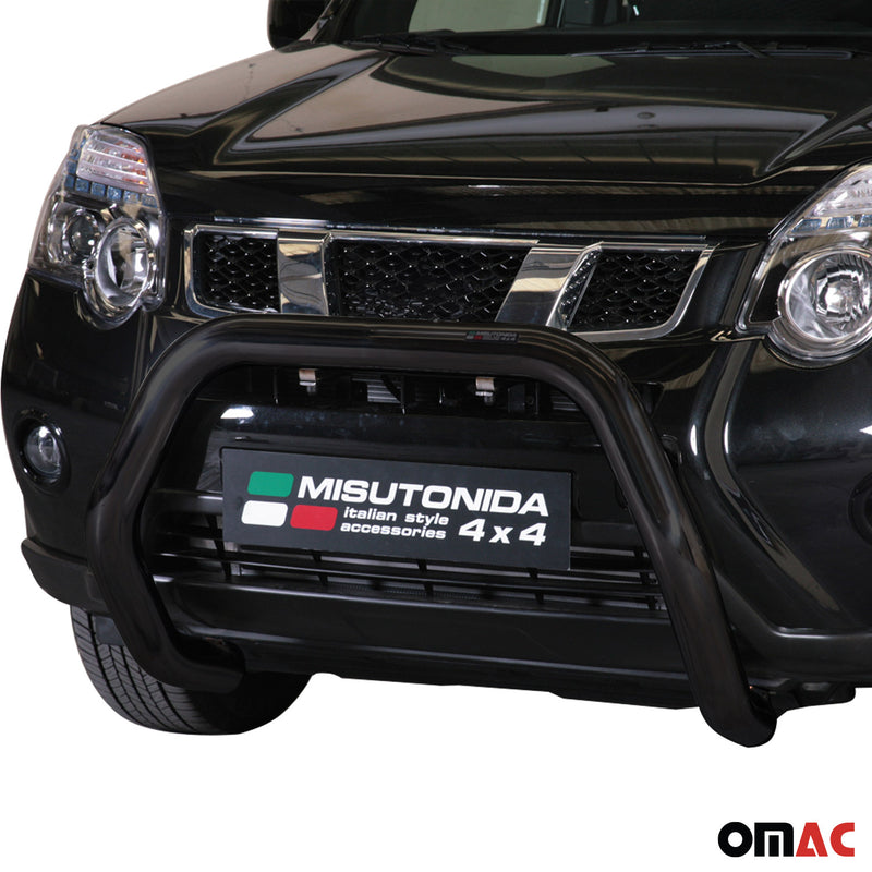 Pare-buffle Avant pour Nissan X-Trail 2011-2014 76 mm en Acier Noir