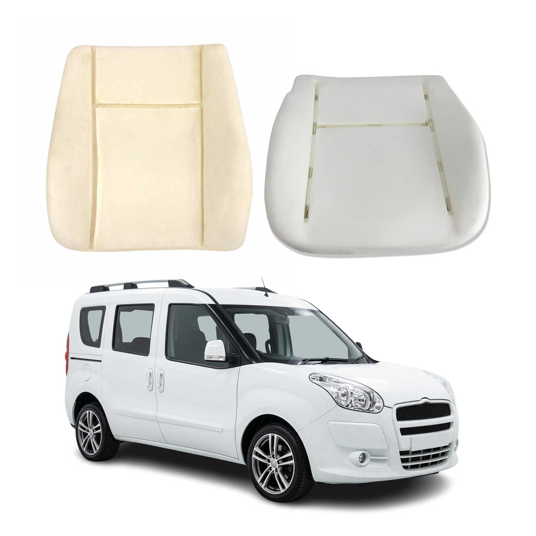 Kit Complet Coussin Mousse de Siège pour Fiat Doblo 2010-2021 Remplacement 2x