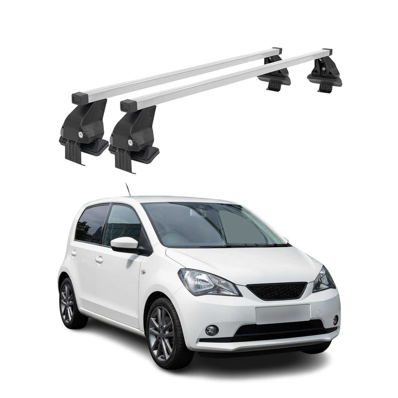 Barres de toit transversales pour Seat Mii 2012-2021 Acier Gris