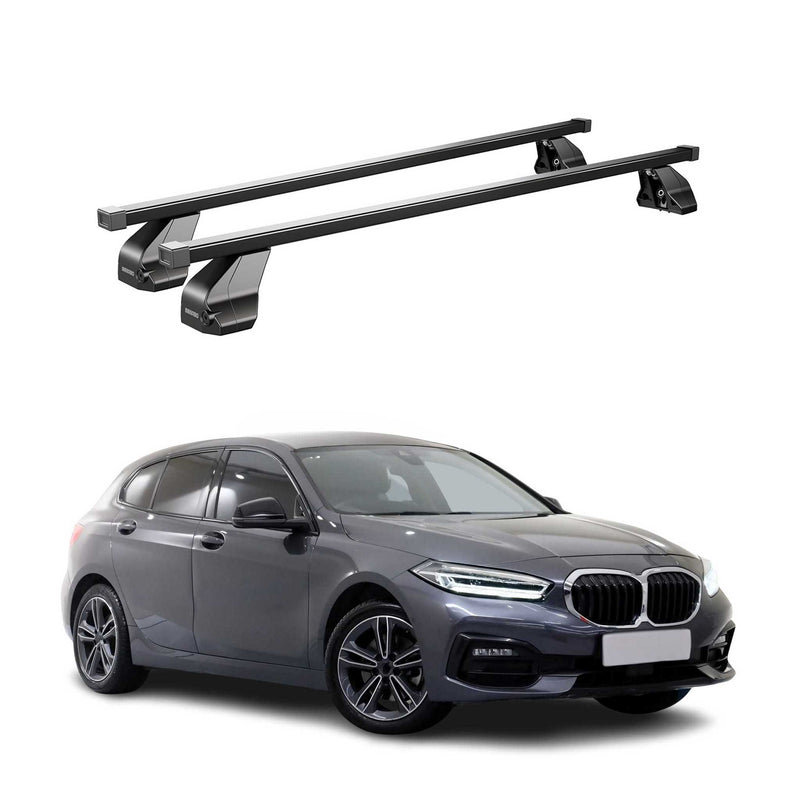Barres transversales Menabo pour BMW Série 1 F40 2019-2024 inox Noir
