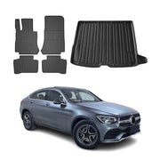 Kit Tapis de sol et coffre pour Mercedes GLC 2015-2022 TPE Noir